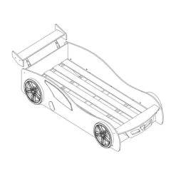 Vipack Autobed MRX Sleepcar Black 90 x 200 cm Discount