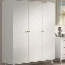 Vipack Billy Kledingkast 3 Deurs - Wit Outlet