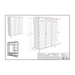 Vipack Billy Kledingkast 3 Deurs - Wit Outlet