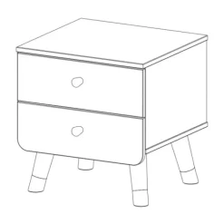 Vipack Billy Nachtkastje Satin White Hot