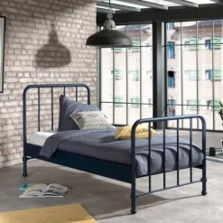 Vipack Bronxx Bed Metaal Denim 90 x 200 cm Outlet