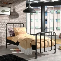 Vipack Bronxx Bed Metaal Denim 90 x 200 cm Outlet