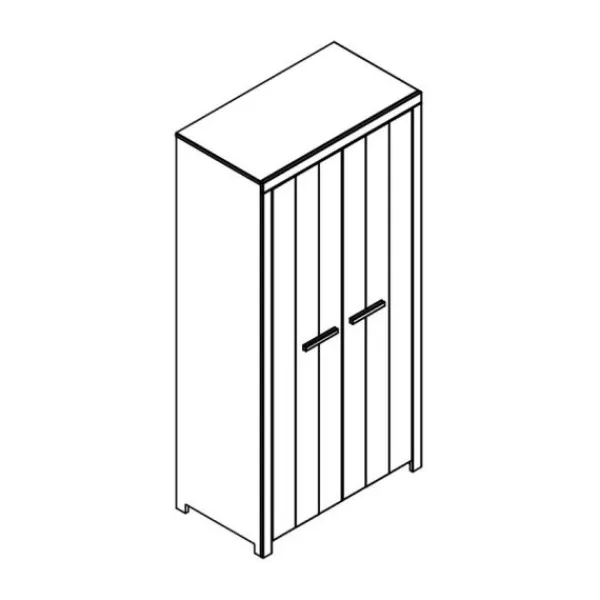 Vipack Erik Kledingkast Wit 2-Deurs Sale