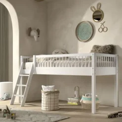 Vipack Forrest Halfhoogslaper - 90 x 200 cm - Beuk Wit New