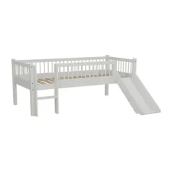 Vipack Forrest Semi - Halfhoogslaper Met Glijbaan 90x200 cm – Beuk Wit Hot