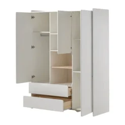 Vipack Kiddy Kledingkast Wit 3-Deurs Clearance