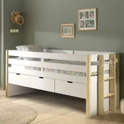Vipack Margit Kajuitbed Met Lades White 90 x 200 cm Clearance