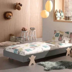 Vipack Modulo Bed 90 x 200 Cm Smiley Grijs Discount