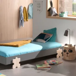 Vipack Modulo Bed 90 x 200 Cm Puzzle Grijs New