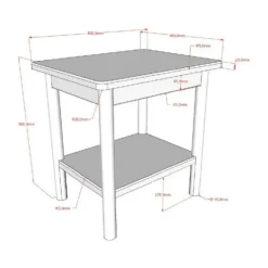 Vipack Nachtkastje - Olive - Eik Best