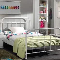 Vipack New York Bed Metaal Zwart 120 x 200 cm