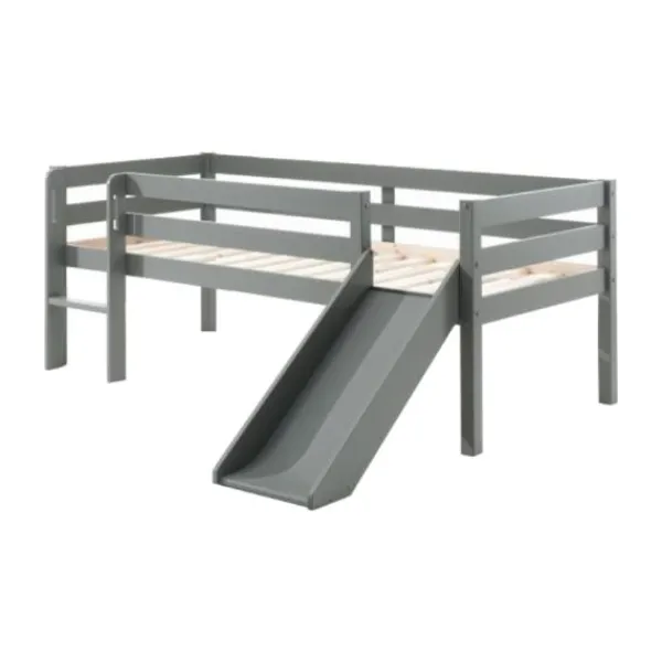 Vipack Pino Halfhoogslaper Met Glijbaan Grijs