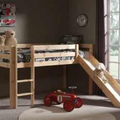 Vipack Pino Halfhoogslaper Met Glijbaan Blank New