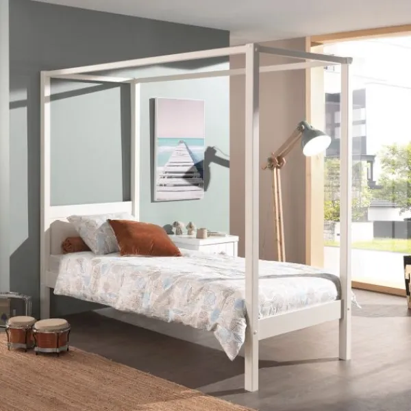 Vipack Pino Hemelbed 90 x 200 cm Wit