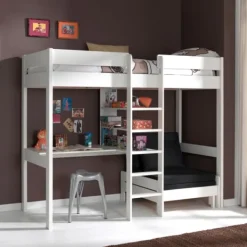 Vipack Pino Hoogslaper + Bureau + Zetelbed Wit Outlet