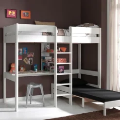 Vipack Pino Hoogslaper + Bureau + Zetelbed Wit Outlet