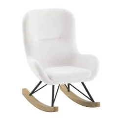 Vipack Rocky Mini Kinder Schommelstoel - Boucle Antraciet Outlet