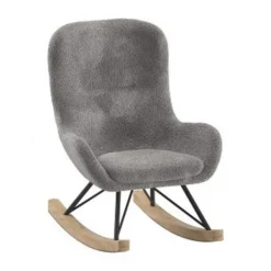 Vipack Rocky Mini Kinder Schommelstoel - Boucle Antraciet Outlet