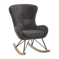 Vipack Rocky Schommelstoel - Boucle Antraciet Hot