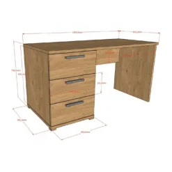 Vipack Sam Bureau - Eik Best