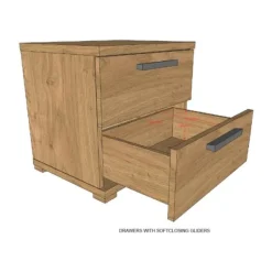 Vipack Sam Nachtkastje - Eik Outlet