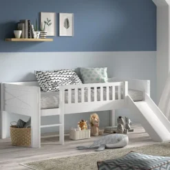 Vipack Scott Halfhoogslaper met Glijbaan - 90 x 200 cm - Wit Online