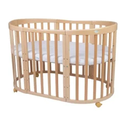 Waldin Oval Combibed 7‑in‑1 - Natural inclusief matras