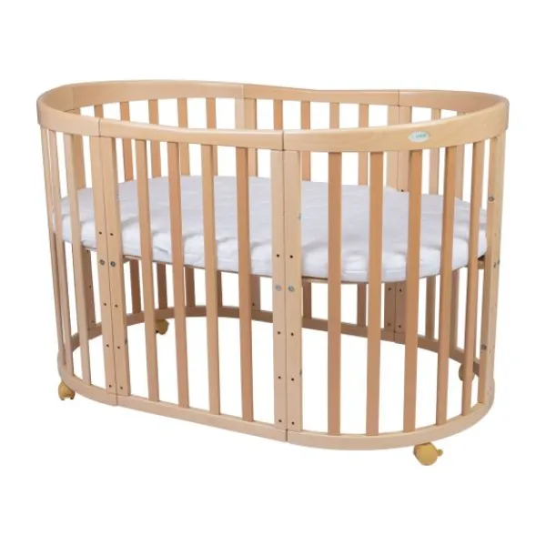 Waldin Oval Combibed 7‑in‑1 - Natural inclusief matras