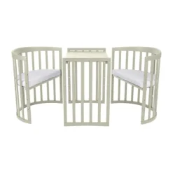 Waldin Oval Combibed 7‑in‑1 - Natural inclusief matras