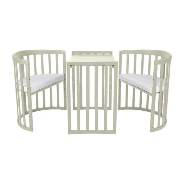 Waldin Oval Combibed 7‑in‑1 - Natural inclusief matras