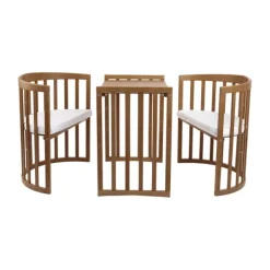 Waldin Oval Combibed 7‑in‑1 - Natural inclusief matras