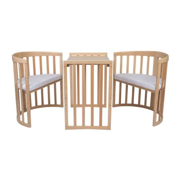 Waldin Oval Combibed 7‑in‑1 - Natural inclusief matras