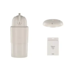 We-Too Telescopische Luieremmer Slim - Oatmeal | Deksel Slim | Luiermmerzakken XL Outlet