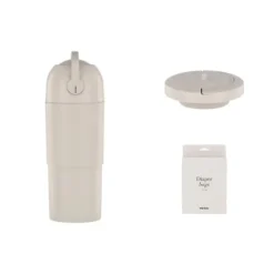 We-Too Telescopische Luieremmer Slim - Oatmeal | Deksel Slim | Luiermmerzakken XL Outlet