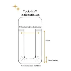 Witlof for kids Magical Days Plooien Tuck-Inn Ledikantlaken - 60 x 120 cm Outlet