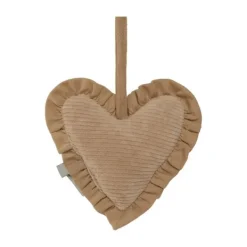 Witlof For Kids Velvet Rib Knuffeldoekje Hart - Soft Sand Hot