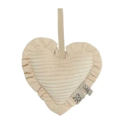 Witlof For Kids Velvet Rib Knuffeldoekje Hart - Soft Sand Hot