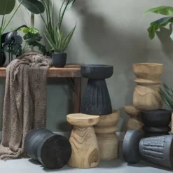 Woood Bikkel Kruk - Hout – Zwart Discount