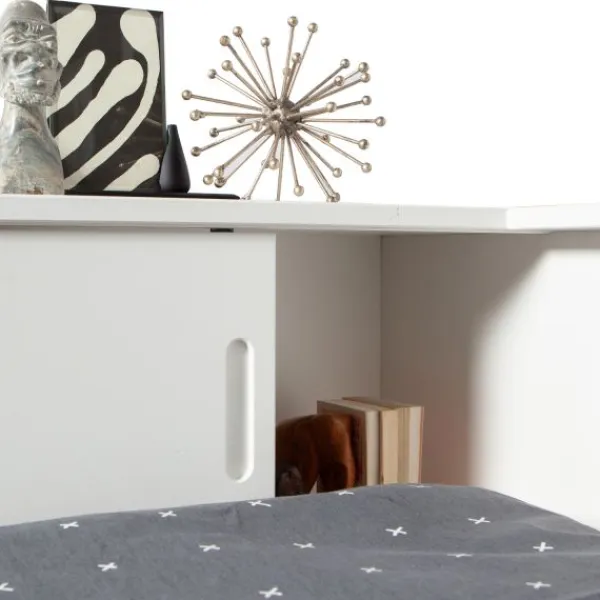 Woood Connect Hoekbed 90 x 200 cm Wit Clearance