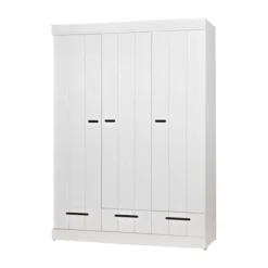 Woood Connect Kast 3-Deurs Met Lade Zwart Hot