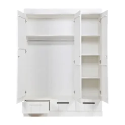 Woood Connect Kast 3-Deurs Met Lade Zwart Hot