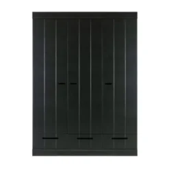 Woood Connect Kast 3-Deurs Met Lade Zwart Hot