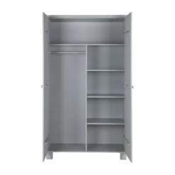 Woood Dennis Kledingkast Beton 2-Deurs Grijs New