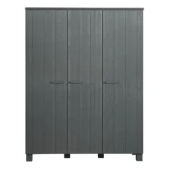 Woood Dennis Kledingkast Beton 3-Deurs Grijs Discount