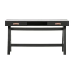 Woood Dian Bureau Grenen Diep Zwart