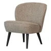 Woood Fauteuil - Sara - Geweven Stof Naturel Melange Best