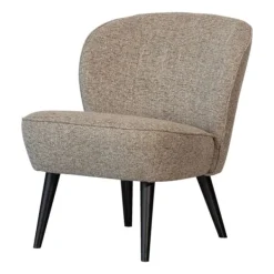 Woood Fauteuil - Sara - Geweven Stof Naturel Melange Best
