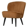 Woood Fauteuil - Sara - Structure Velvet Cognac Outlet