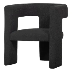 Woood Fauteuil - Tiwa - Bouclé Donkergrijs New