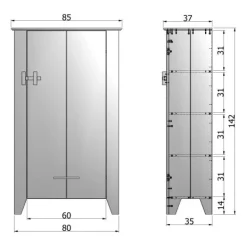 Woood Gijs Boerenkast Zwart Hot